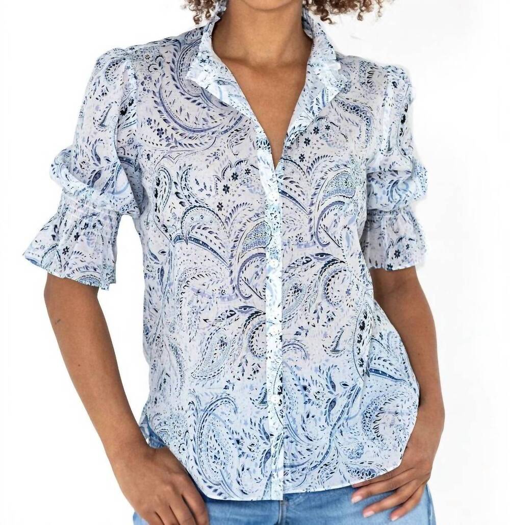 NEW GO BY GO SILK hannah shirt in paisley park print